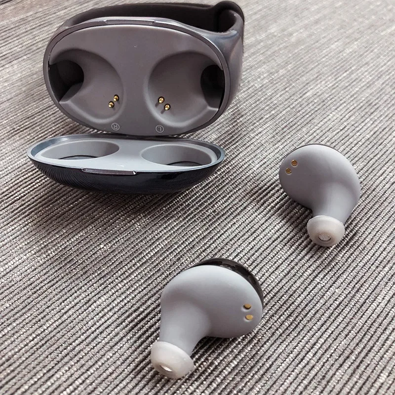 Tws Беспроводная bluetooth гарнитура с ремешком на запястье беспроводные наушники 5 0