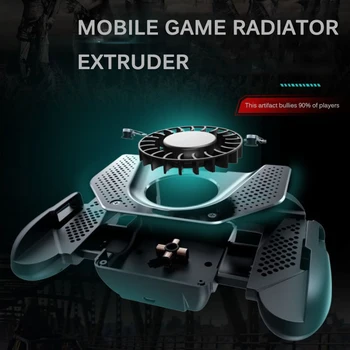 

For PUBG Gaming Metal Panel Gamepad Grip Mobile Game Controller Gamepad Joystick With Cooling Fan For IOS Android Mobile Phones