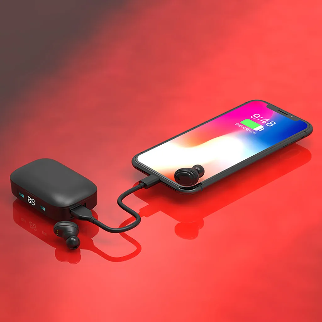 Ouhaobin наушники гарнитура 5,0 Bluetooth наушники-вкладыши беспроводные наушники стерео игровая гарнитура с микрофоном зарядная коробка