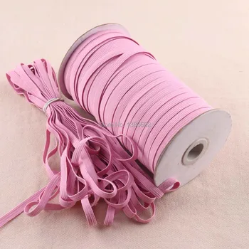 

6mm (1/4inch) Flat Elastic cord Pink High-elastic Elastic Bands Rubber Elastic Tape for Shoes Clothes Accessories mask making