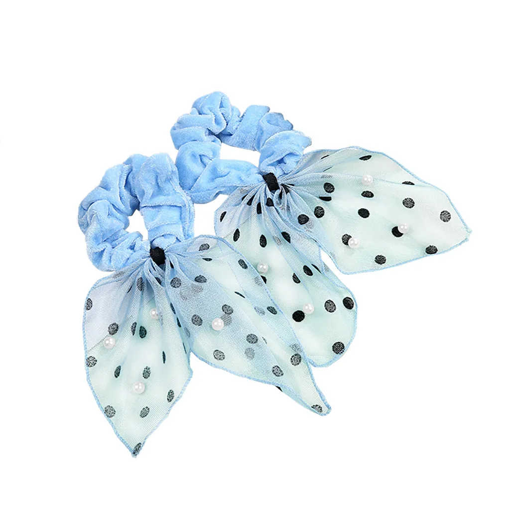 hair scrunchies pack Velvet Stretch Pearl Dot Hair Band For Women Or Girls Hair Accessories diademas para el pelo mujer
