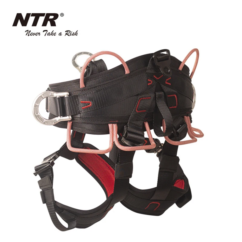 Camping Half Body Harness Mountain Rock Climbing Training Safety Belt Outdoor Expand Survival D Ring Seat Belt