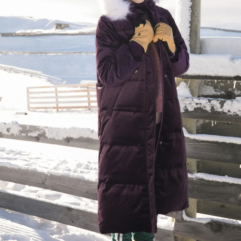 Goedkoop INMAN Winter Nieuwe Aankomst Vrouwelijke Hooded Warme Kraag Wind proof Losse Stijl Vrouwen Lange Lady Down Jas