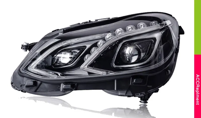 Car styling For Benz E-Class headlights angel eyes For Benz E-Class LED light bar Q5 bi xenon lens h7 xenon day light