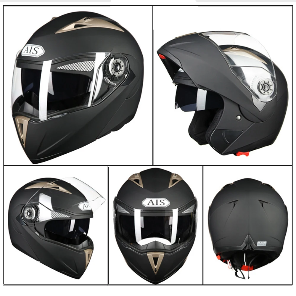 Полнолицевой мотоциклетный шлем с внутренним солнцезащитным козырьком мотоциклетный модульный мотокроссный флип-ап шлемы Capacete Casco - Цвет: 802-2-01