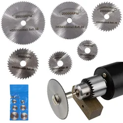 Disque de coupe de scie circulaire HSS, outil rotatif pour bois, plastique, métal mou, Mini lame de scie, accessoires d'outils électriques, 7 pièces 