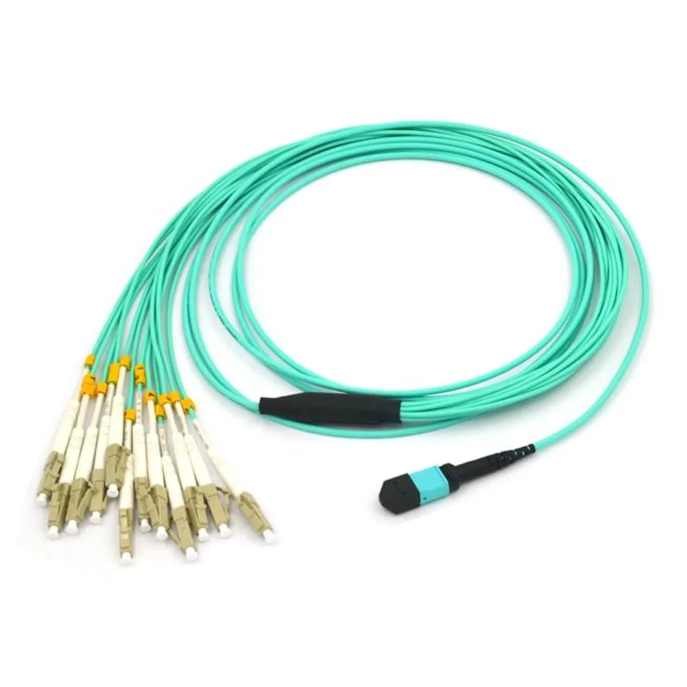 MPO волоконно-оптический комплект патч-кабель 12 ядер lc mpo патч-корд 40 г QSFP+ к 12xLC разъем Breakout активный оптический кабель
