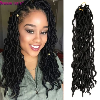 

Synthetic Ombre Faux Locs Curly Soft Crochet Braiding Hair Ombre Crochet Hair Synthetic Braiding Hair Extensions