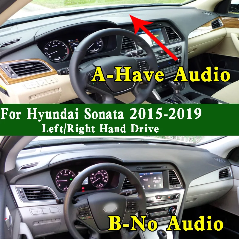 

For Hyundai Sonata VII LF 2015-2019 Dashmat Dashboard Cover Instrument Panel Protective Pad Dash Mat Anti-Dirt Proof Ornaments