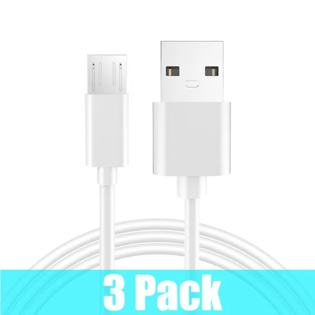Кабель Micro USB 3 шт./лот 2 м 4 А для Samsung Xiaomi провод передачи данных Galaxy S5 S6 S7 шнур