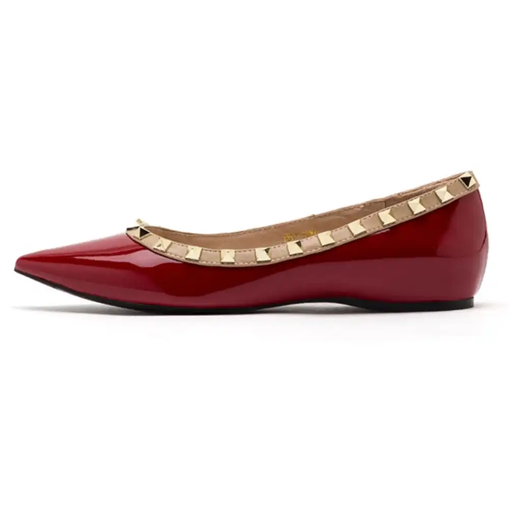 wine red flats