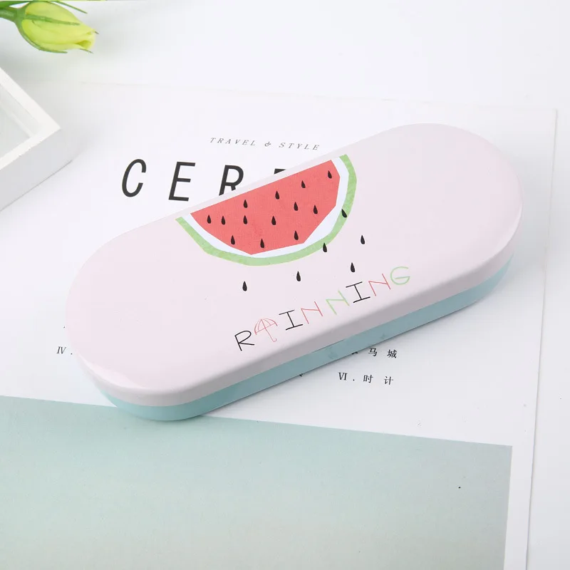 watermelon Мультяшный Чехол для очков для женщин, милый Высококачественный жесткий чехол для очков, милый защитный футляр для очков, Чехол для очков для девочек - Цвет: watermelon