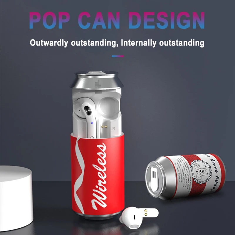 

CASEIER Wireless Headphone Greative Pop Can Bluetooth 5.1 Earphone HiFi Stereo Sound Dual Output For Mobile Smart Phone Headset