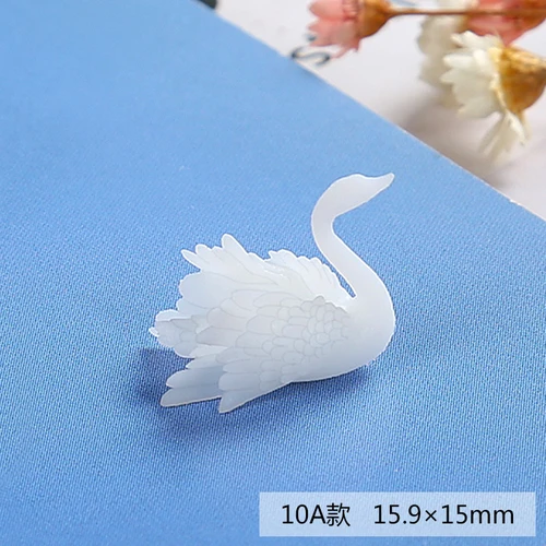 3 шт/лот 3D Ювелирный Комплект с лебедями УФ Смола наполнение DIY ремесло ногтей ручной работы Смола ювелирные изделия материал прозрачная бумага - Цвет: 10A