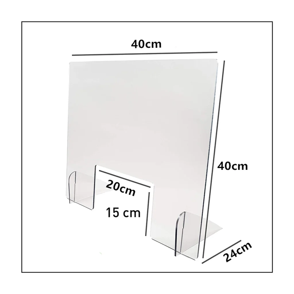 Sneeze Guard Acrylic Divider Guard Barrier Table Checkout Shield Screen Safety Counter Top Perfection Reception Counter Side