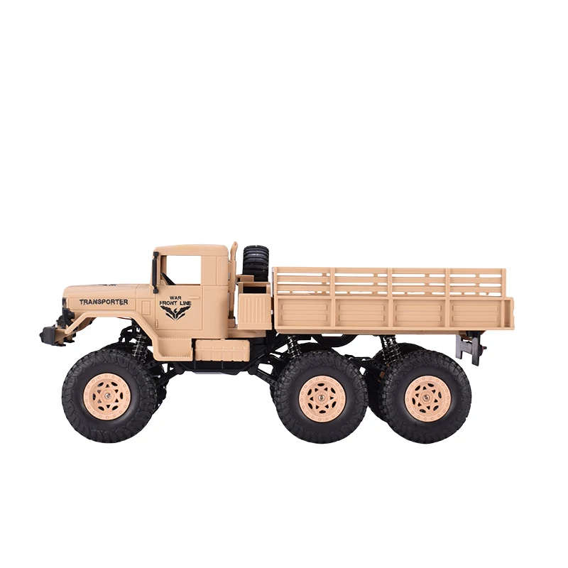 JJRC Q69 1:18 2.4G 4CH 6WD 130 Brushed Motor RC Truck Ca Vehicle Off-Road Military r RTR Model Toys for Boys Green/Yellow