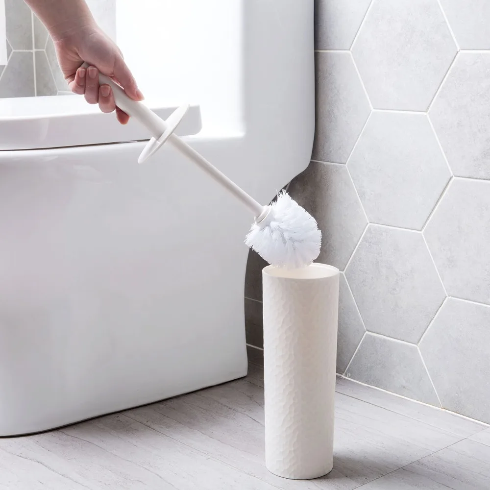 

Creative Floor-standing Toilet Cleaning Brush Set with Base Long TPR Bathroom Toilet Brush for Toilet WC Accessories