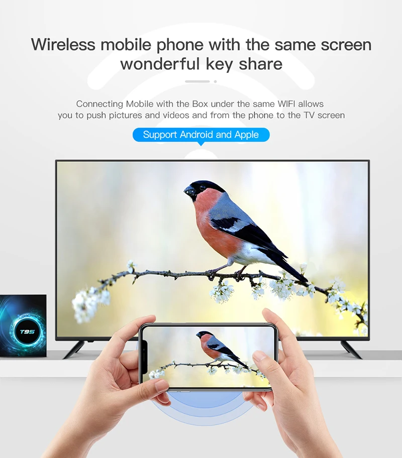 T95 Смарт ТВ приставка Android 10,0 4 Гб 64 Гб Allwinner H616 четырехъядерный 1080P H.265 4K медиаплеер 6K телеприставка PK S905X3 ТВ приставка