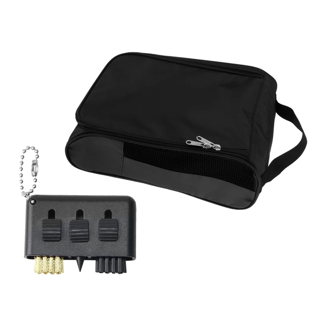Multi-functional Golf Cleaning Clean Brush & Shoes Storage Bag Pouch Holder