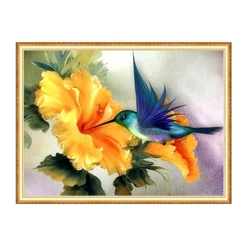

MEIAN Bird Flower 5D DIY Diamond Painting Kits Cross-Stitch Diamond Art Full Round/Square Drill Rhinestones Home Decoration