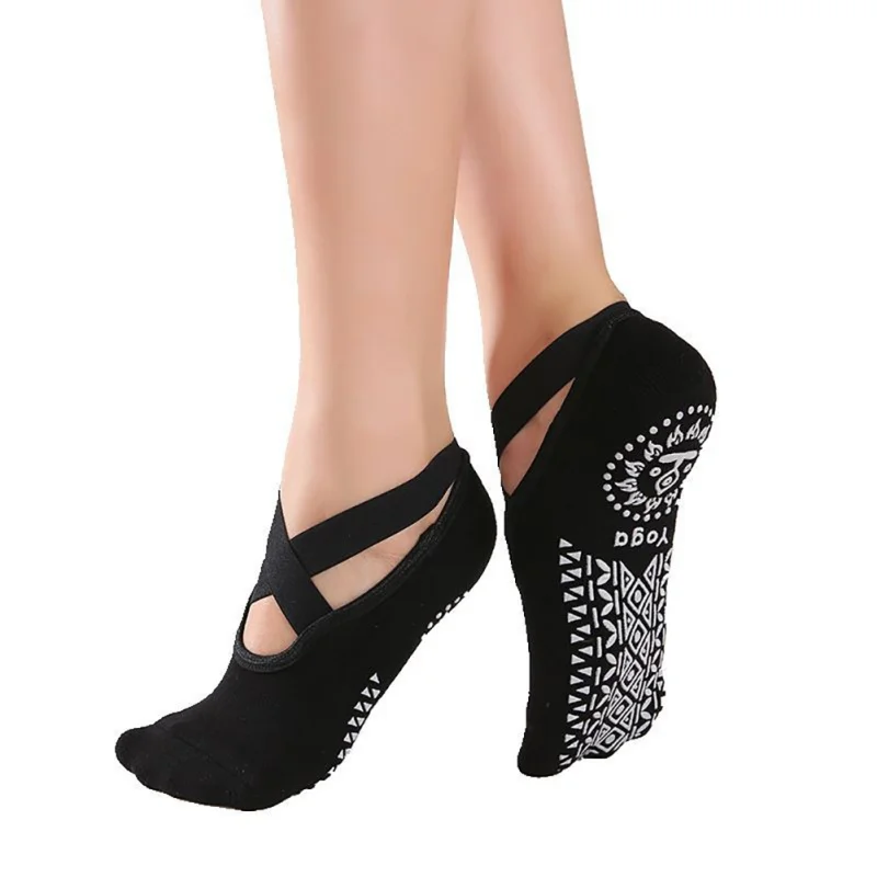 Women Yoga Socks Anti Slip Bandage Sports Ladies Girls Ballet Socks Dance Sock Slippers yoga socks