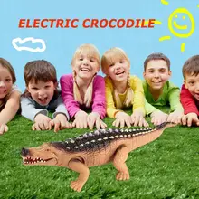 Электрическая игрушка-крокодил развивающая интеллектуальная ручная способность Люминесцентная звуковая модель животного детские развивающие забавные игрушки