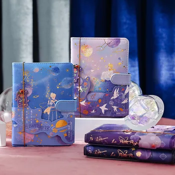 

Hello Prince Soft PU Cover Diary Book 180mm*130mm Colorful Pages 196P Undated DIY Calendar+Monthly Plan+Grid Paper