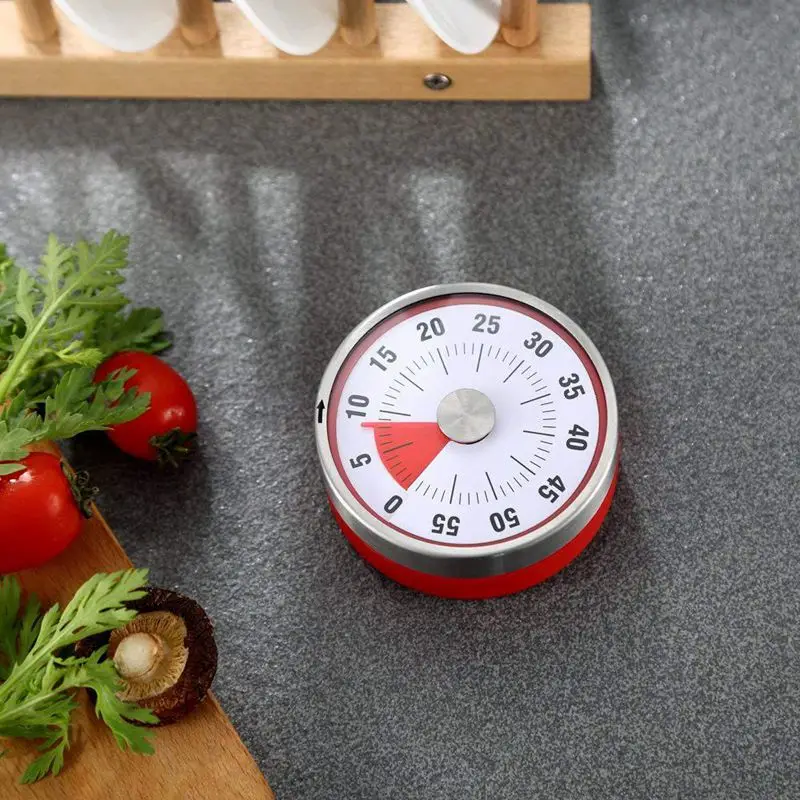 HLZS-Magnetic Mechanical Rotate Timer 60 Minutes Record Capacity Counter Alarm loud Sound Ring Working When Time Is Reached For