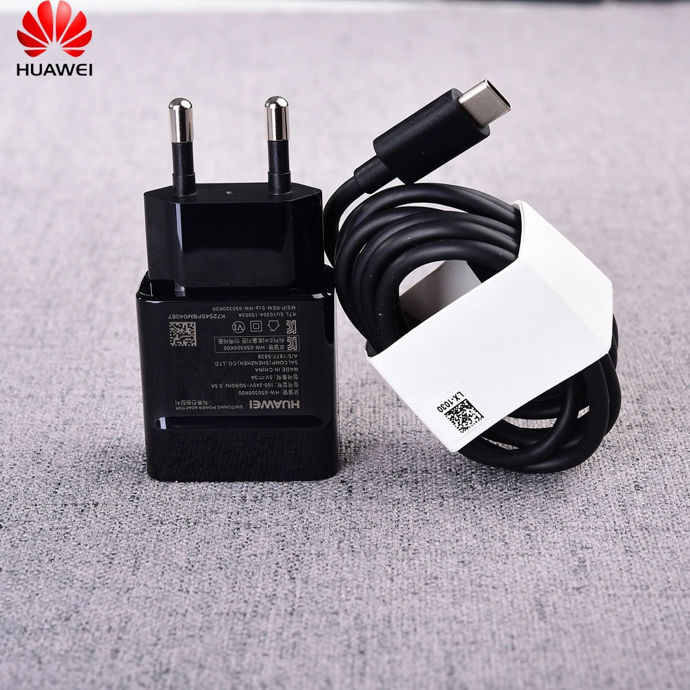 Original Huawei 5V 3A Type C Charger PD Fast Charge Adapter EU US Plug 100CM USB-C Cable For P40 P20 Pro Nova 5T/P30 Lite | Мобильные