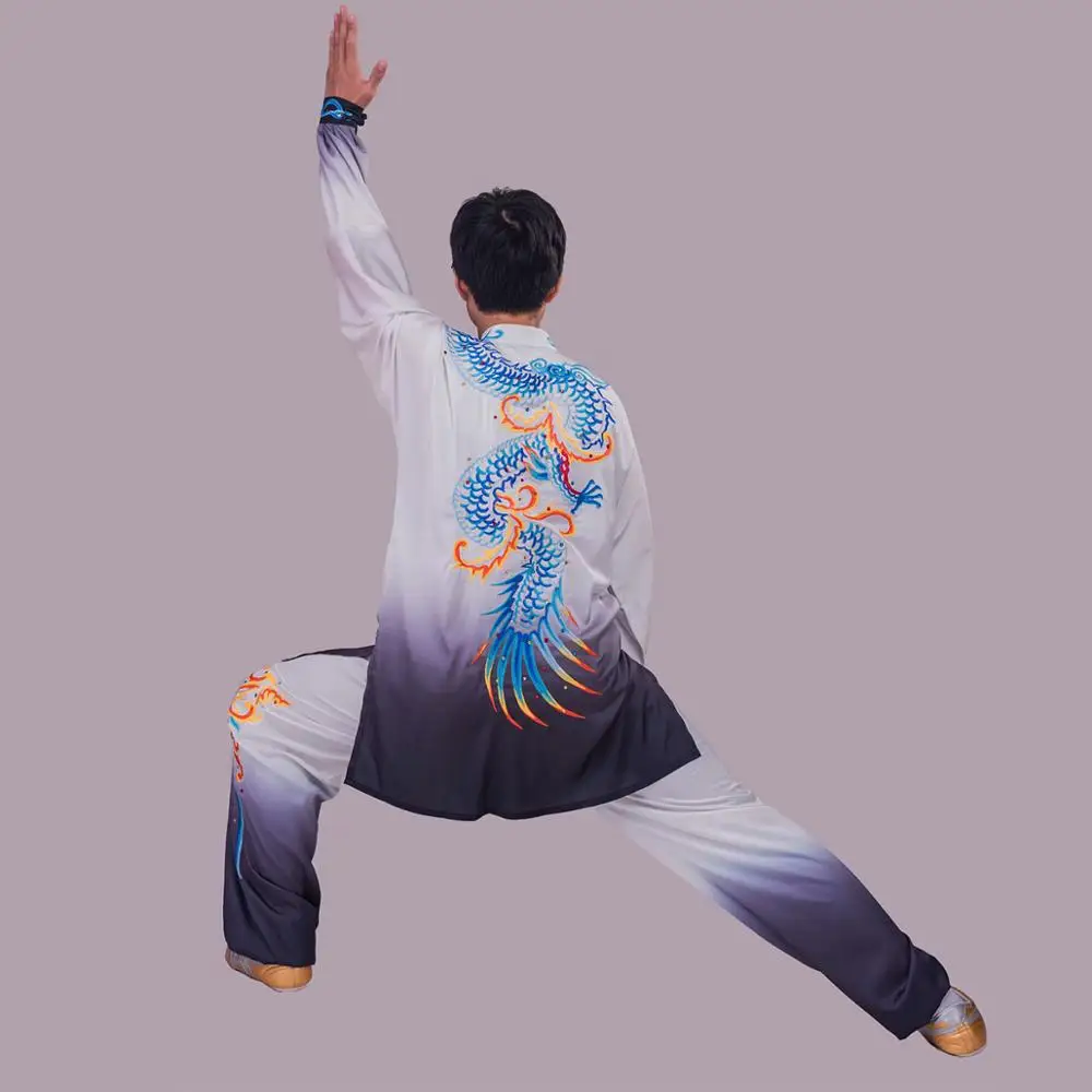 Wushu taichi одежда тайцзи changquan Униформа боевых искусств соревнование вышитая kungfu