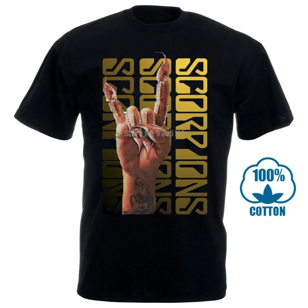 German Heavy Rock Band Scorpions Sting In The Tail T Shirt For Men Short Sleeve Cotton Plus Size Custom Tee 011604 | Мужская одежда