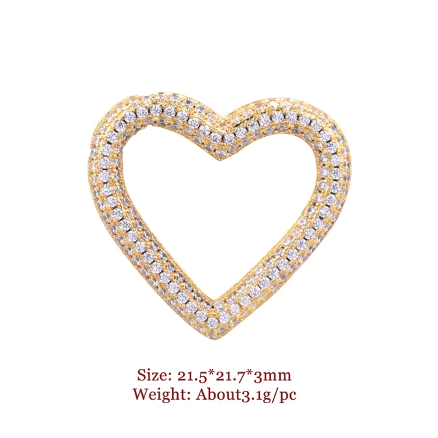 High Quality Pave Micro- Zircon Closed Circle Clasps DIY Jewelry Making Supplies Necklace Pendants Accessories White