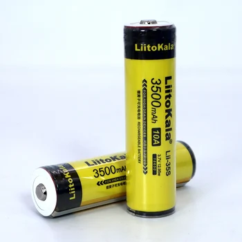 

6PCS LiitoKala Lii-35S 18650 battery 3.7V lithium ion 3500mAh lithium battery, suitable for flashlight PCB protection