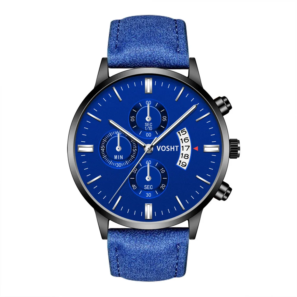 Relogio masculino montres hommes mode Sport boиль en acier inoxydable en cuir bande montre Quartz affaires montre-браслет reloj