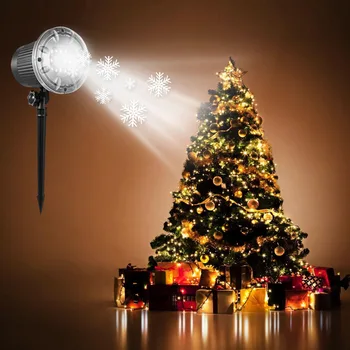 

Led Projection Light Animated Projector White Snowflake Animation Slides Decorative Lighting Holiday Party Garden Decoration
