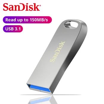 

SanDisk 64GB USB3.1 Flash Drive 128GB Flash Memory Stick 256GB Pendrive 32GB Metal U Disk 150MB/s CZ74 For Laptop/Tablet/Car/PC