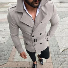 Мужская верхняя одежда, классический двубортный длинный отворот, зимняя куртка, ветровка, новинка, модная куртка, длинное повседневное пальто
