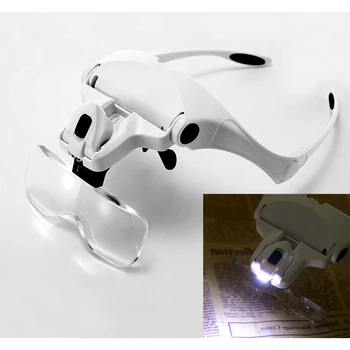 

Diamond painting embroidery tool adjustable lens magnifier LED lamp head with magnifying glass lamp old man unisex reading LD408