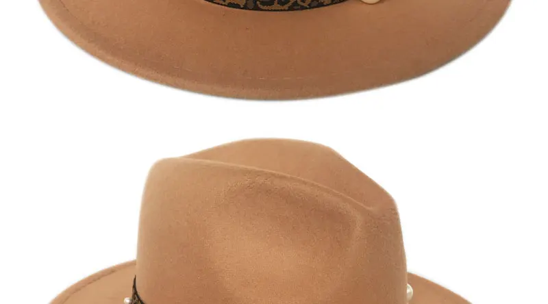 YY леопардовая лента Fedora шляпа для женщин осенняя фетровая шляпа с жемчугом винтажные джазовые шляпы Дамская церковная Трилби Chapeau Femme шапки FD19021