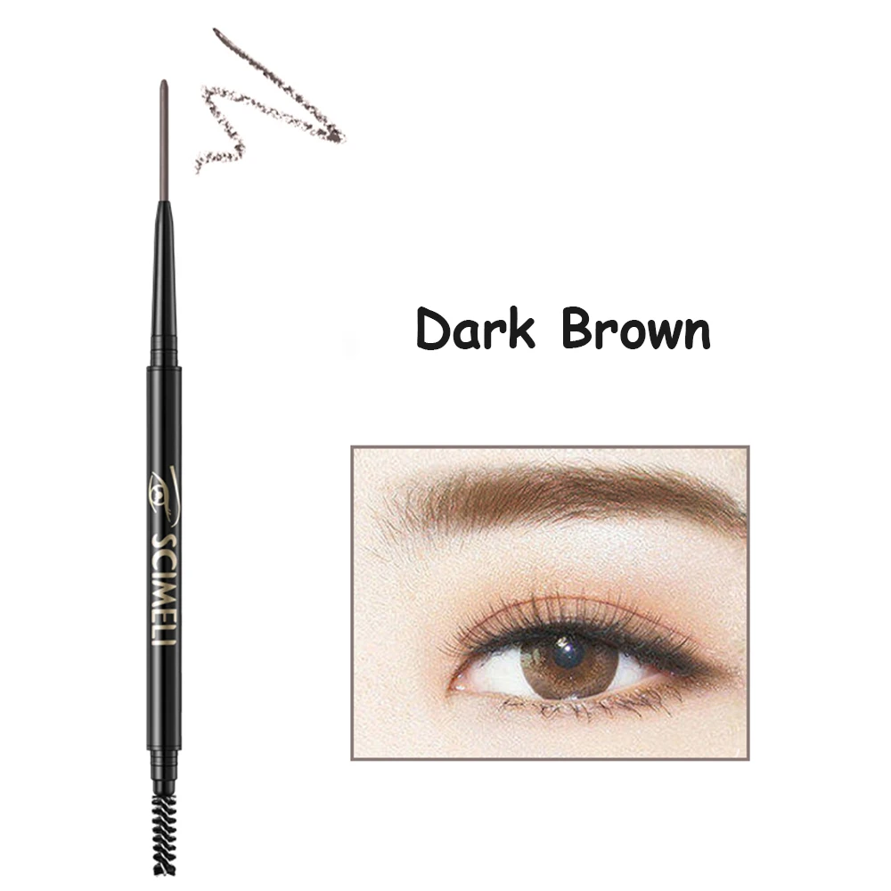Dark Brown 1,5 мм первоклассные тонкие усилители для бровей Макияж глаз карандаш для бровей водостойкий натуральный карандаш для бровей профессиональный макияж карандаш для бровей - Цвет: Dark Brown