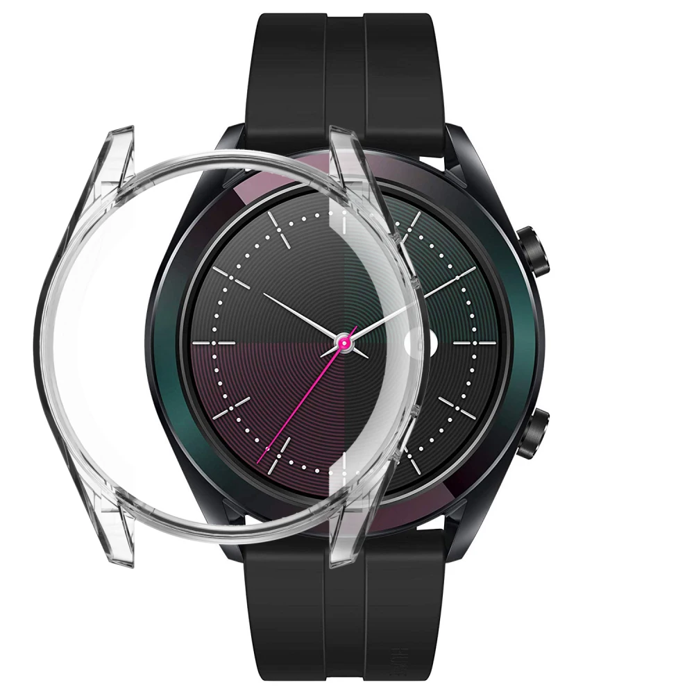 Элегантный чехол-бампер для huawei Watch GT 42 мм, защитный чехол с покрытием из ТПУ, чехол с рамкой, аксессуары для умных часов