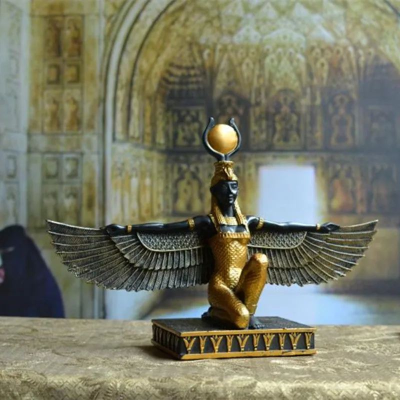 Древний Египетский Бог Isis Goddess wedjat глаз статуя смолы ремесла глаз горного искусства скульптура домашнее настольное украшение сувениры R2909