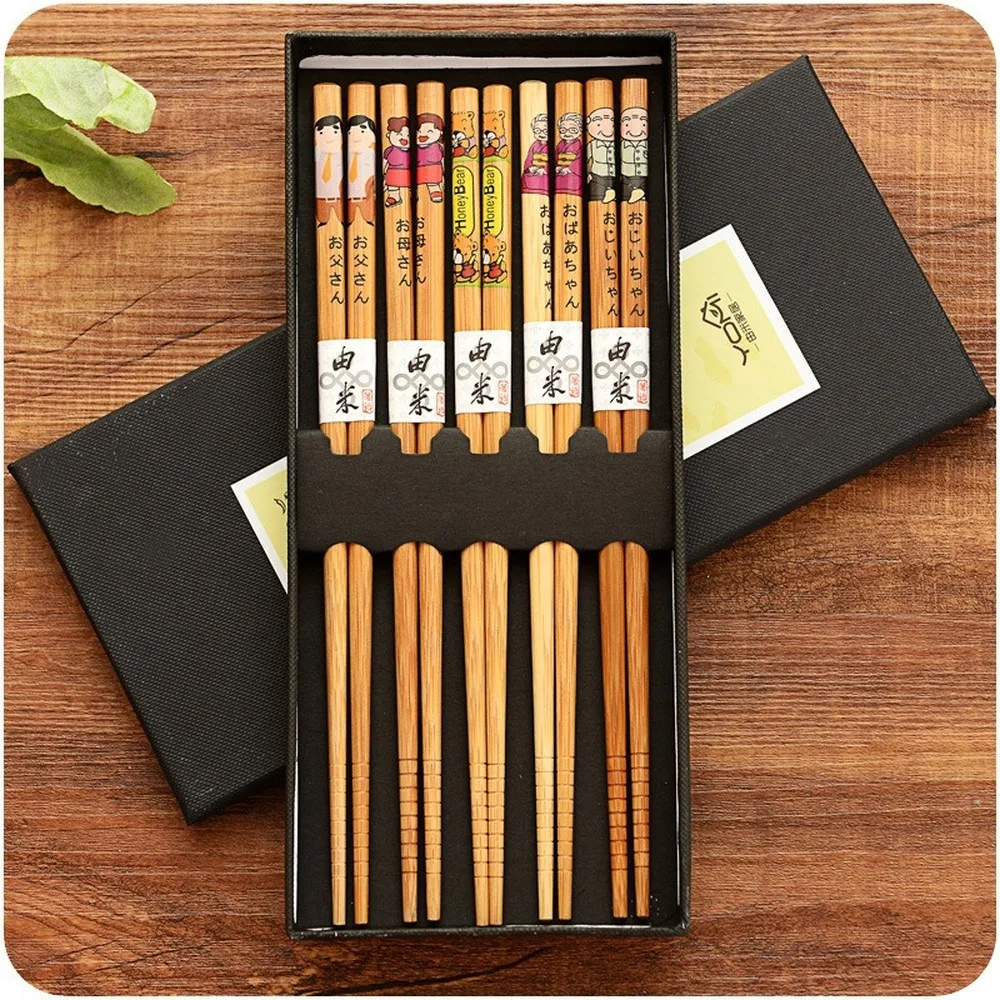 

20 Pairs Handmade Tableware Chopsticks Tool Pack Gift Japanese Chopsticks Natural Sticks Style Bamboo Set for Kitchen Home Hotel