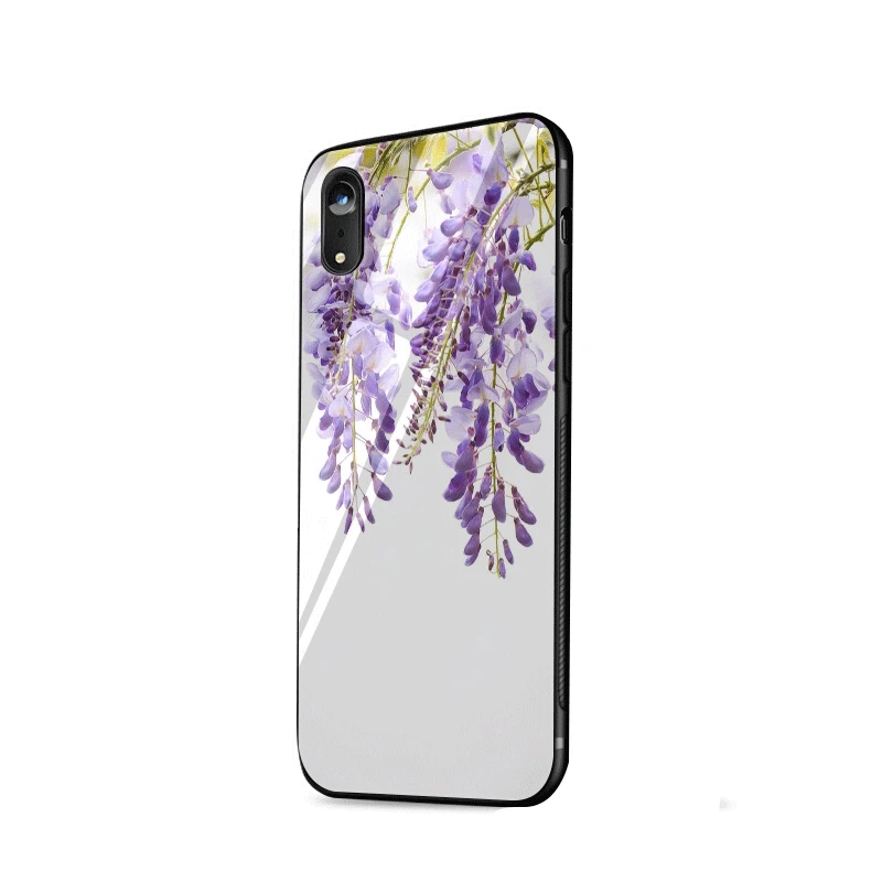 Чехол для мобильного телефона стекло для iPhone XR X XS Max для iPhone 7 8 6 6s Plus 5 5S SE крышка Глициния Синенсис
