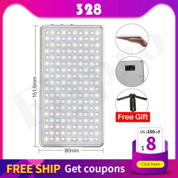 

X-180 Dimmable Ultra Thin On-Camera Led Video Light w OLED Screen CRI96 3000-5600K Photo Light for Tripods DSLR