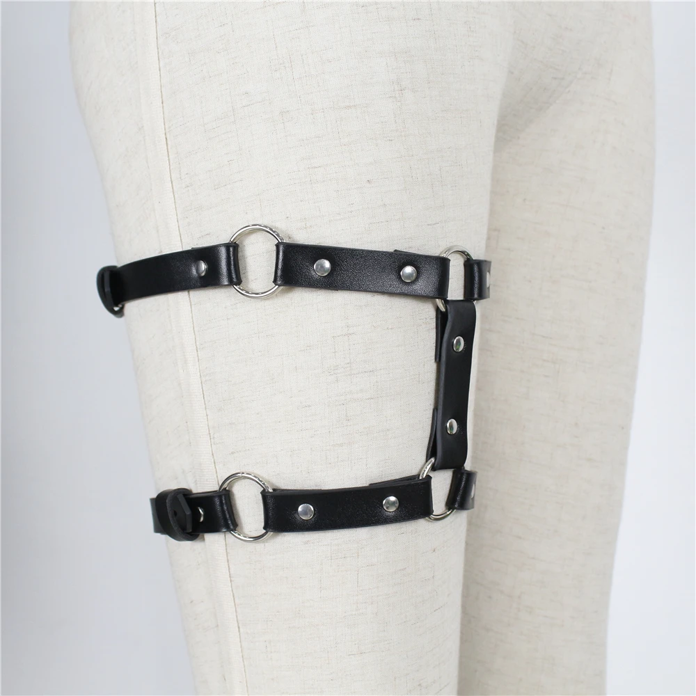 Женские эротические подвязки из искусственной кожи с металлическим