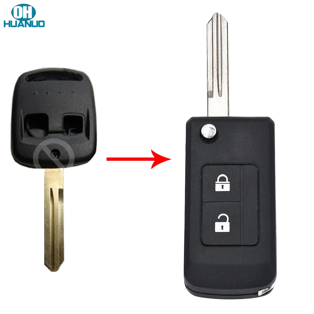 Модифицированный флип-чехол с 2 кнопками для автомобильного ключа-пульта