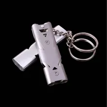 Свисток из нержавеющей стали свисток двойной трубки свисток высокочастотный свисток футбольный тренировочный свисток Открытый свисток спасателя