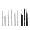 VETUS TS Stainless Steel Eyelashes Tweezers Anti-static Professional Volumn Eyelash Extension Eyebrow Makeup Tool 1