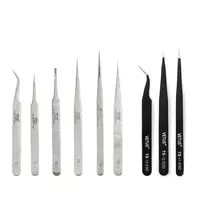 VETUS TS Stainless Steel Eyelashes Tweezers Anti-static Professional Volumn Eyelash Extension Eyebrow Makeup Tool 1